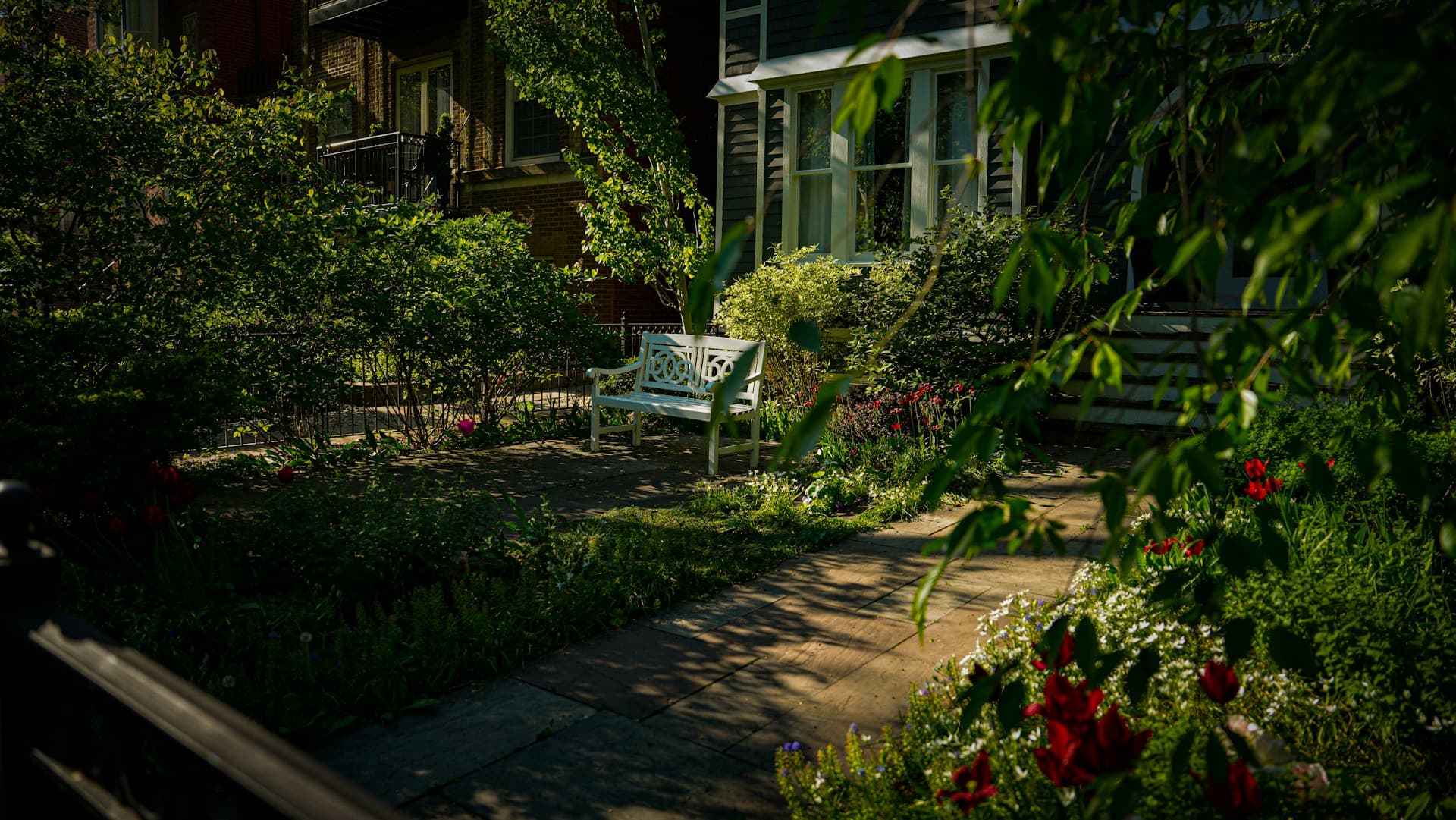 Freshly maintained lawn and landscaped yard by Haven Outdoor Services